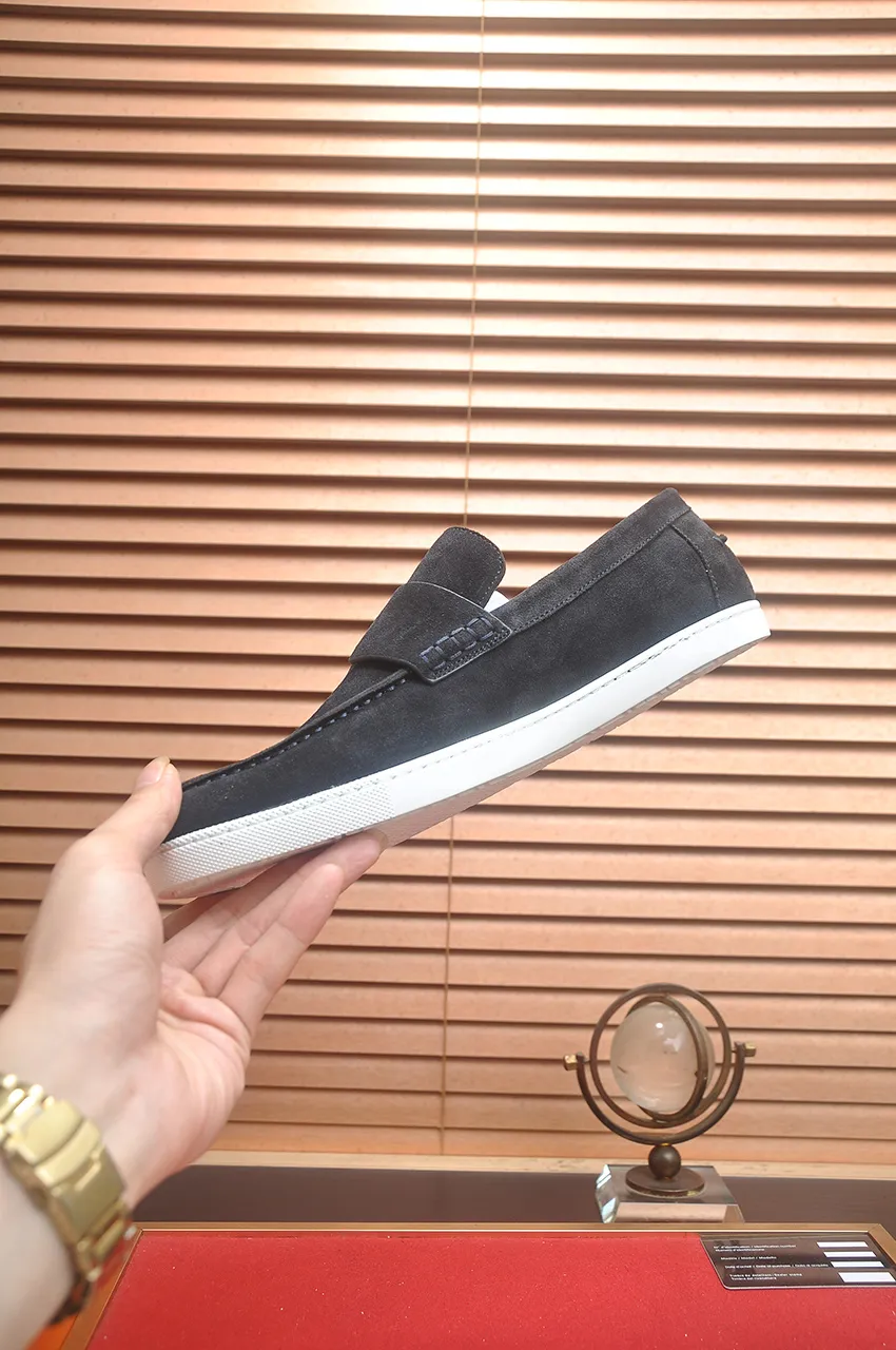 Men's Men's Shoes💰560💶[[HERMES]] (High-end Niuli) New 🍀 HERMES - top version of Hermès classic casual leather shoes! Made of imported original cowhide, the inner top layer is comfortable cowhide lining! Original wear-resistant rubber outsole! High quality products! Code number 39-45 (45 customized)
